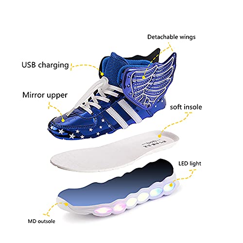 BFOEL Kids Light up Shoes LED USB Charging Flashing High-top Sneakers Boys Girls Trainers for Festivals Halloween Christmas New Year Party2
