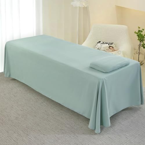 Surwin Drap pour Table de Massage avec Trou, Housse Table de Soin Esthetique Doux Lavable Drap Housse de Protection en Éponge pour Lit de Massage pour...