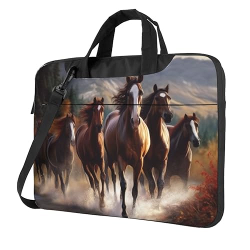 Housse ordinateur portable antichoc chevaux parfaite pour le bureau ou la fac