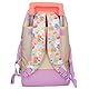 Depesche 13286 TOPModel Girl Power - Schulrucksack Trolley in Lila und Beige, mit Model Motiv und bunten Patches, Schultasche mit Teleskopgriff und Rollen