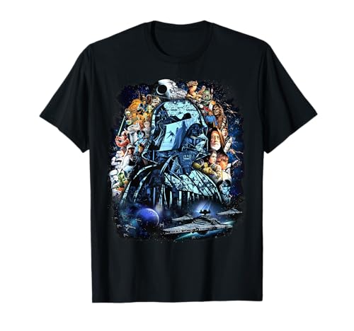 T-shirt Star Wars Original Trilogy In Space vêtement graphique noir haut geek