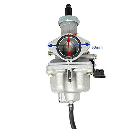 Honeytecs Carburador PZ27 Carburador Carb Cable Choke 27mm para 4-tempos CG 125cc 150cc 200cc 250cc