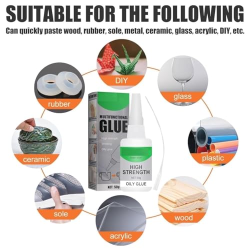 Image of Universal Super Strong Instant Glue,Quick Dry Welding, High Strength Oily Glue, Waterproof Quickly Repair Glue Applied to Plastic,Wood,Metal, Glass,Shoes