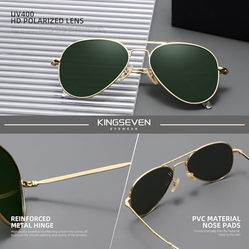 KINGSEVEN Classic Polarized Sunglasses for Women Men Driving Fishing Sun Glasses UV Protection LS173