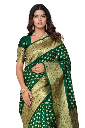 Image of Subham Saree for Woman Silk Cotton Kanjivaram | Soft Easy to Drape Daily Wear Sari with Blouse Fabric