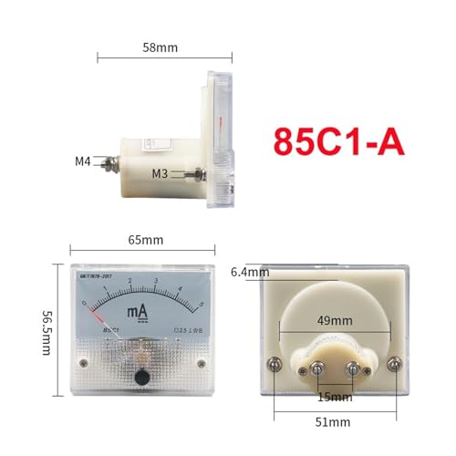 Ampèremètre analogique 85C1-A DC 300mA pour panneau de mesure - 2