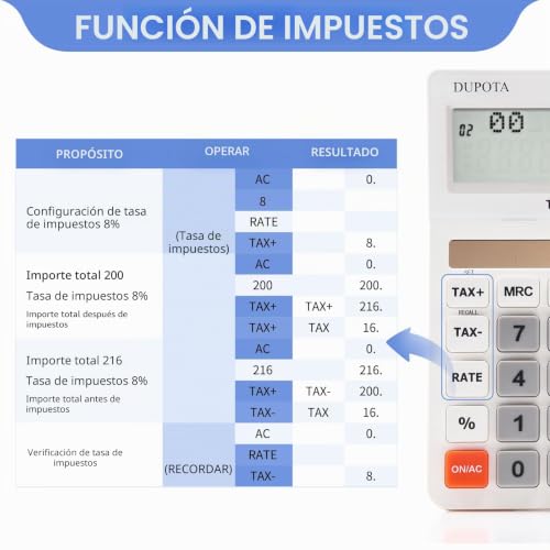 Calculadora de escritorio de 12 dígitos y pantalla extragrande OA-608 2