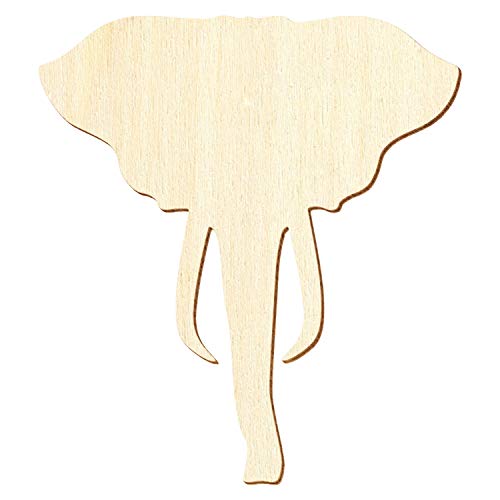 Lot de 100 têtes d'éléphant en bois V1 - Décoration bricolage - 5-50 cm - Hauteur : 9 cm Cover