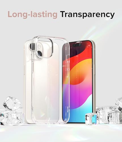 Image of Ringke Air Compatible with iPhone 15 Case Cover Transparent Lightweight Soft Flexible TPU Scratch Resistant Natural Form iPhone 15 Back Cover - Clear