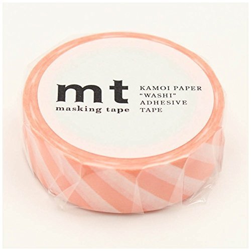 Amazon | カモ井加工紙 mt1P ストライプ サーモンピンク MT01D370