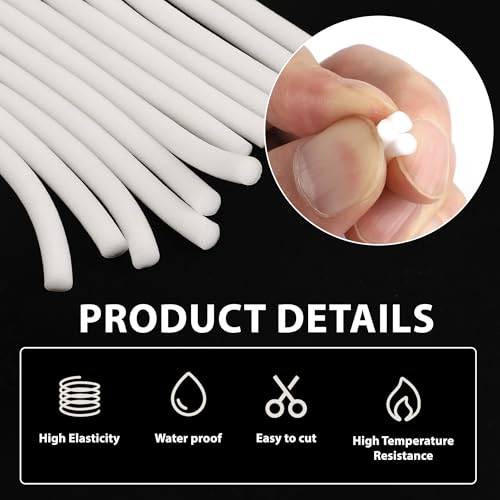 U0U Backer Rod 1/16 Inch, White, 16.4 pies miniatura 3