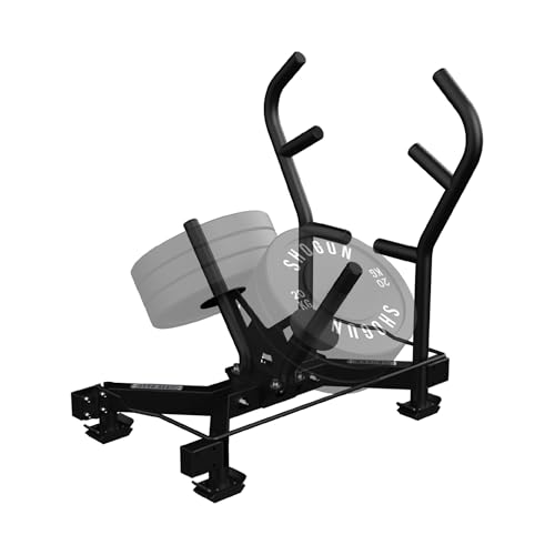 Shogun Stag Push Pull Sled – Full-Size Weighted Power Sled for Strength & Speed Training – Heavy Duty Gym Fitness with UHMW Skis & Dual Handles – Weighted for Grass, Turf & Concrete