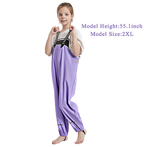 Image of Kids Unisex Rain Pants, Green, Size 2-9 Years
