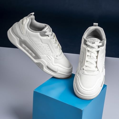 Image of Red Tape Men's Sneakers White Blue Pu Mesh TPU Round Toe Lace-Up