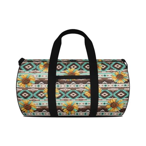 Aztec Travel Bag for Women Crossbody Sunflower Duffle Bag with Handle for Travel Women Lightweight Personal Item Bag for Airlines with Strap Carry on Luggage Tote