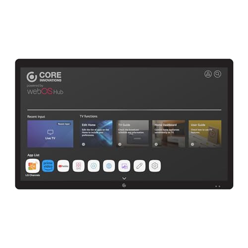 Core Innovations 55 Inch Outdoor Smart TV, 4K UHD HDR LED Weatherproof Television, LG webOS, Patio & Backyard TV for Partial Sun, IP55 Rated, Includes Wall Mount