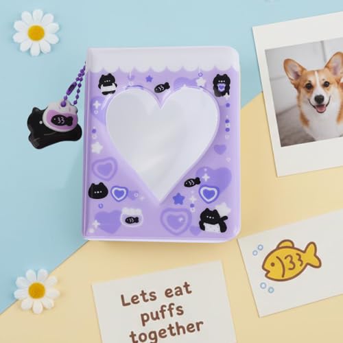 Image of Zibuyu 3'' Mini Photo Album, 40-Photo Capacity, Cute Cartoon Bear Cover