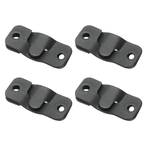 Image of uxcell 8 Pcs Flush Mount Bracket, 43 x 19mm Interlocking Photo Frame Hook Picture Hangers for Hanging Headboards Display Wall Mount Hardware, Black
