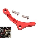 Engine Case Saver Case Protection CNC Billet Aluminum Chain Guard Compatible With CRF250R 2010-2017 CRF450R 2009-2016 - Red