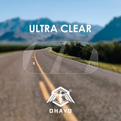 Image of OHAYO Screen Protector for Bajaj Dominar 250 & Dominar 400 | 5 Inch Color Instrument Console Protection Film | 9H Hardness Scratch Resistant Military Strength Display Guard | Water Repellent Bubble Free Speedometer Protection | Not Tempered