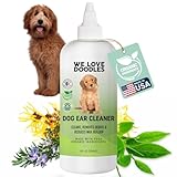 We Love Doodles Organic Dog Ear Cleaner | Ear Wash for Dogs | Made in USA | Natural | Clean Ear Drops | Prevents Infection, Itching & Odor | Puppy Ear Cleanser | Pet Cleaning Ears Solution