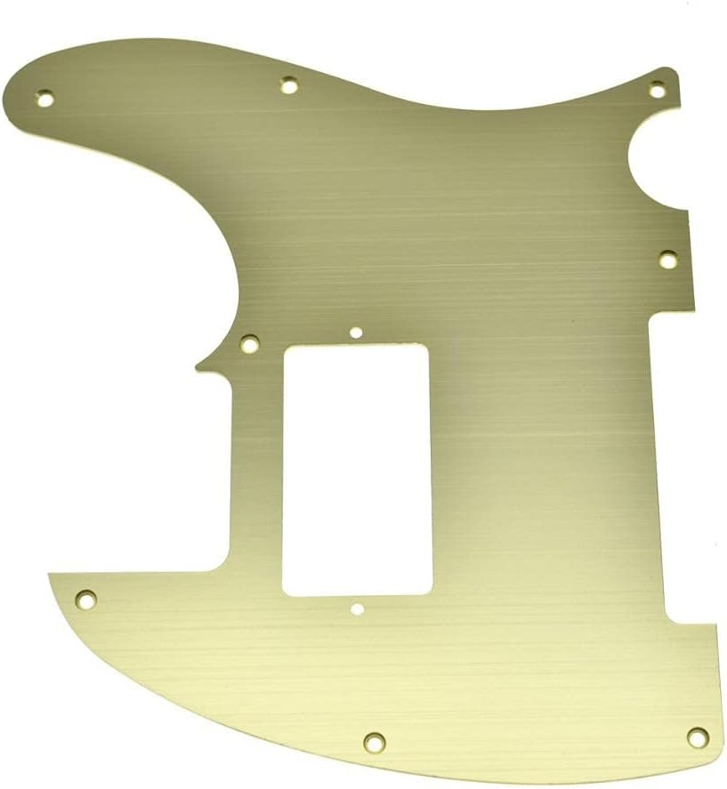 Dopro 8 Hole Aluminum Anodized Tele Humbucker Pickguard Scratch Plate for American/Mexican FD Telecaster Gold