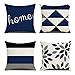 Homefeelzydys Funda de Cojine 45x45cm Juego de 4 Lino Decoración Cuadrado Geométrico Modernas Funda de Cojines Decorativopara Sala de Almohada Estar Sofá Sillón