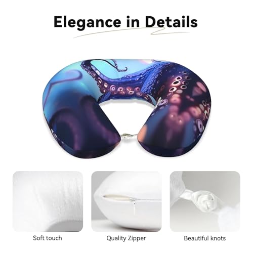 Almohada de espuma viscoelástica para viaje U miniatura 3