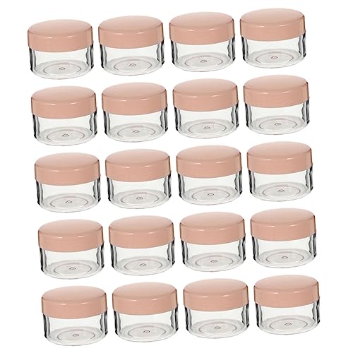 iplusmile 20 piezas Tarros de Crema Transparentes para Viaje Envases Cosméticos Herméticos y Reutilizables Frascos para Crema Facial Práctico y Resistente para Almacenamiento