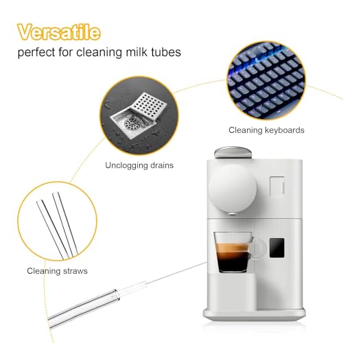 Vibronova Flaschenbürste Reinigungsbürste Schmal - 10 Stück 30cm Strohhalm Reinigungsbürsten Set für Kaffeevollautomat, Milchschläuche, Reagenzgläser und Schläuche