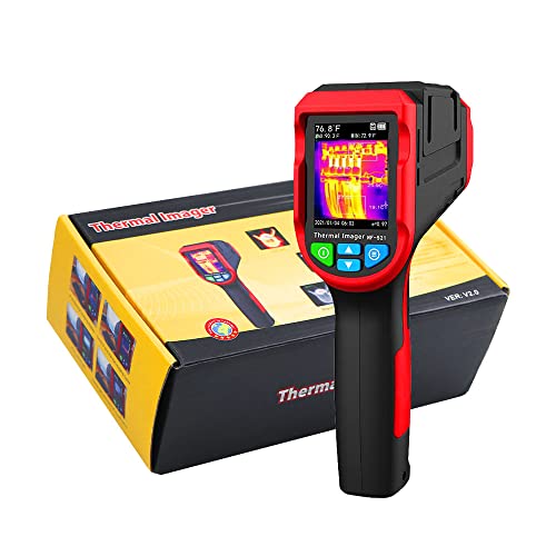 NOYAFA NF-521 Infrared Thermal Imager Industrial Thermal Imaging High Resolution Pixel Handheld Temperature Imaging Imager GB Memory Card\USB exportable Data (Red, NF-521)