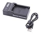 vhbw USB Ladegerät kompatibel mit Canon Powershot A3350 is, G1 X Mark 2, G1X Mark II, N100 Kamera Camcorder Action Cam-Akku - Ladeschale