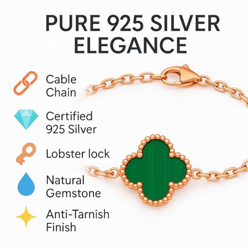 Image of Lucky Charm Clover Bracelet for Women | 925 Sterling Silver with 18K Gold Plating | Adjustable & Anti-Tarnish | Stylish Designer-Inspired Jewelry