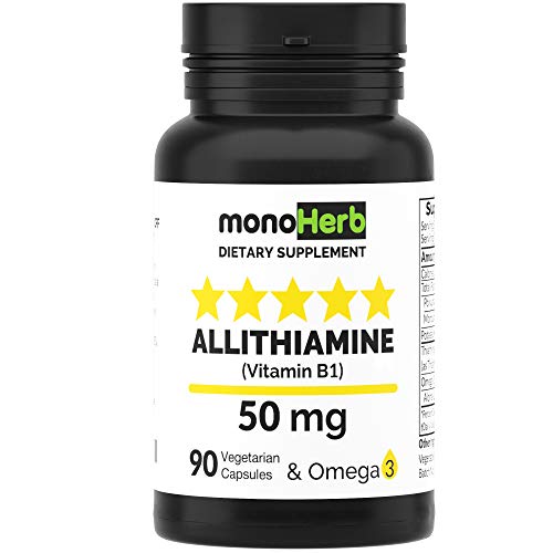 Allithiamine Vitamin B1 50 mg per Capsule - 90 Vegetarian Capsules
