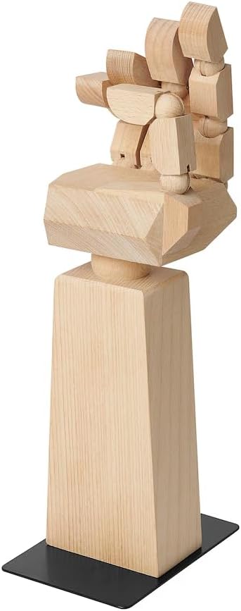 Wooden Hand Headphone Stand, Desktop Accessories Holder with Base, Natural