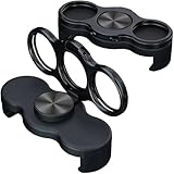 Soporte de Clip Trasero de Tres Dedos de Doble Anillo, 360 ° de rotación y Plegable Bucle de Soporte para el teléfono móvil para la Parte Trasera del Soporte móvil, Todos los Soportes (Black)