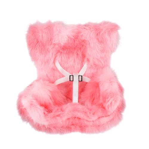 Doll Car Seat, Plush Safety Seat Vent Clip with Vent Clips for 17cm Dolls Carseat Baby Stroller Stylish Toy Ornaments for Vehicle Home Furniture Decorations Desktop Display (Pink White)