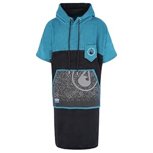 WAVE HAWAII Badponcho voor dames & heren | Maat L, 170-200cm | 100% katoen surfponcho | Velours & badstof handdoek met hoge waterabsorptie | Omkleedhulp voor strand volwassenen, XL