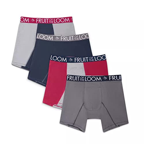 Fruit of the Loom Men's 5-Pack Boxer Briefs Breathable Performance Cooling Cotton-Blend XL2
