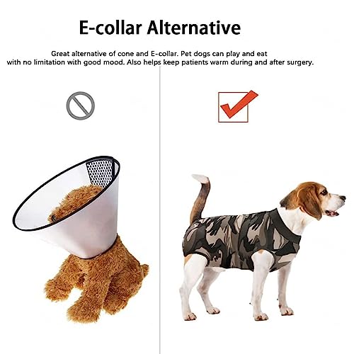 Terno de recuperação para cães grandes – terno confortável após cirurgia macacão para cães anti-lamb