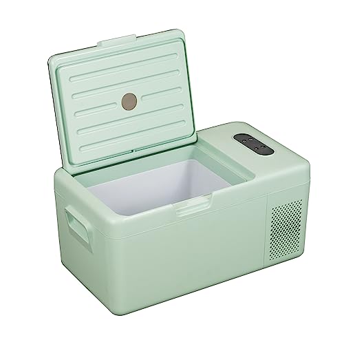 Alpicool S15 Portable Freezer, 12 Volt Refrigerator, 18 Quart (16.8 Liter) Fast Cooling 12V Car Fridge -4℉~68℉, Green Car Cooler, 12/24V DC and 100-240V AC for Outdoor, Camping, RV, Truck, Boat