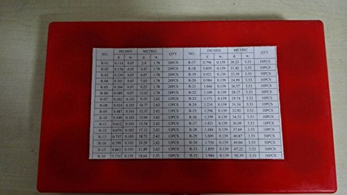 Rubber O Ring Set Box, Nitrile Material, NBR O Ring Set Case, 407 Pcs, 32 Sizes