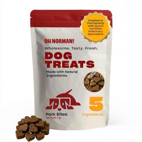 OH NORMAN! Dog Treats by Kaley Cuoco - Low Calories, Low Fat & Wholesome Treats with Pork - Doggie Treats for Seniors, Puppies, All Breeds & Life Stages