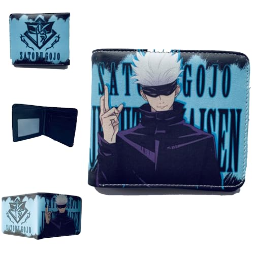 TANSHOW Jujutsu Kaisen Wallet Can Hold Credit Cards Cash Burable Clutch Anime Wallet for Men Women, Satoru Gojo, L, anime