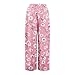 Women’s Summer Floral Boho Wide Leg Pants Flowy Casual Palazzo Pant High Waisted Loose Trousers Cruise Outfits