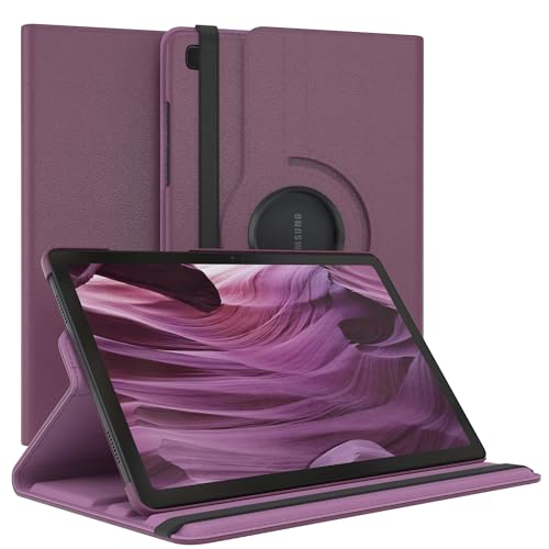 EAZY CASE - Tablet Hülle für Samsung Galaxy Tab A7 Schutzhülle 10.4 Zoll Smart Cover Tablet Case Rotationcase zum Aufstellen Klapphülle 360 drehbar mit Standfunktion Tasche Kunstleder Lila