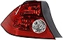 Evan-Fischer Tail Light Lens and Housing Compatible with 2004-2005 Honda Civic Coupe Driver Side
