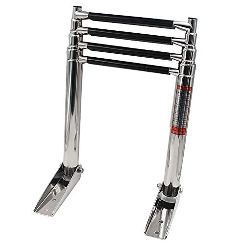 Escalera plegable de 4 pasos de acero inoxidable para piscina miniatura 1