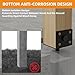 AOSTD 4x4 U Shape Fence Post Holder,4 Pack, Heavy Duty 13-GA Steel,Concrete Post Anchor Brackets,Rust-Proof Black Powder-Coated Railing Post Base for Support Deck,Including Screws
