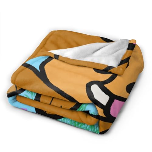 Couverture micro polaire chien lavable grand plaid dessin animé lit canapé - 3